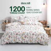 Dora Mill Combed Cotton Bedsheet w/Quilt Cover #A