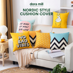 Dora Mill Home Series Linen Cotton Throw Pillow Case – Sofa Cushion Cover #AZC