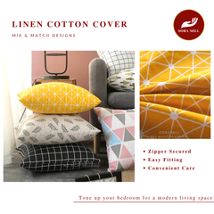 Dora Mill Classic Series Linen Cotton Throw Pillow Case – Sofa Cushion Cover #AZA