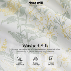 Dora Mill Washed Ice Silk Comforter Bedsheet Set - Queen/King #BSL