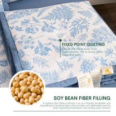 Washed Cotton Linen Summer Comforter 5in1 Bedsheet Set by Dora Mill #BBT