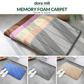 Tikar Mandian Dora Mill Coral Velvet Memory Foam – Tikar Lantai Siri Warna Biasa #WCP