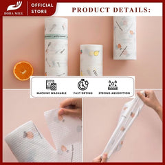 Dora Mill Disposable Kitchen Dish Paper Towels Roll – Multi-Purpose Cleaning Roll #WCC