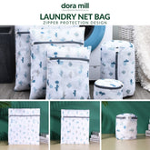 Beg Jaring Basuh Dora Mill – Set Perlindungan Beg Basuh Pakaian Dalam & Pakaian Dobi #WLA