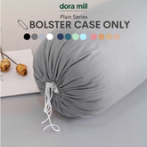 Dora Mill Plain Series Aloe Cotton Bolster Case – Soft & Breathable with Strap #ABD