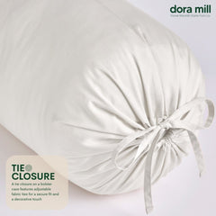Dora Mill Plain Series Aloe Cotton Bolster Case – Soft & Breathable with Strap #ABD