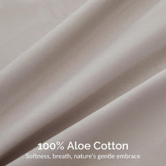 Dora Mill Plain Series Aloe Cotton Bedsheet with Bolster Case – Super Single / Queen #BBS