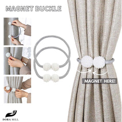 Dora Mill Curtain Magnet Buckle Strap – Easy Tieback/ Curtain Tassels #RMB
