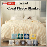 Dora Mill Plain Color Coral Fleece Blanket - Ultra Soft Office & Sofa Blanket / Suitable for Travel #BXM
