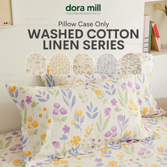 Sarung Bantal Linen Kapas Dicuci Dora Mill – Sarung Bantal Rekaan Segar & Minimalis Gaya Ins #ACU