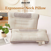 Dora Mill 棉质人体工学颈枕 - 坚固颈枕 1300G #API