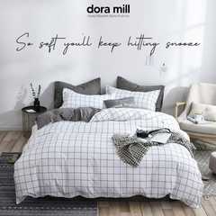 Dora Mill Combed Cotton Bedsheet w/Quilt Cover - Super Single/Queen/King