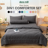 Plain Color Aloe Cotton Comforter Bedsheet Set by Dora Mill #BAX