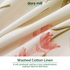 Dora Mill Washed Cotton Linen Bedsheet Set - Single/Queen/King