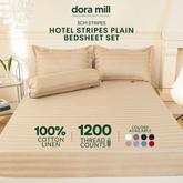 3cm Stripe Hotel Collection Bedding Set with Quilt Cover Pillowcase and Bolster by Dora Mill#BCY