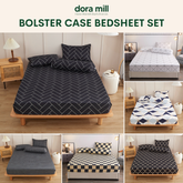 Dora Mill Classic Series Aloe Cotton Fitted Bedsheet with Pillow & Bolster Case #BBA