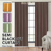 Dora Mill Classic Plain Series Semi Blackout Curtain – 2-in-1 Hook & Rod Use #RCQ