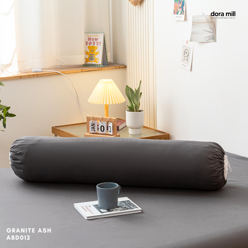 Dora Mill Plain Series Aloe Cotton Bolster Case – Soft & Breathable with Strap #ABD