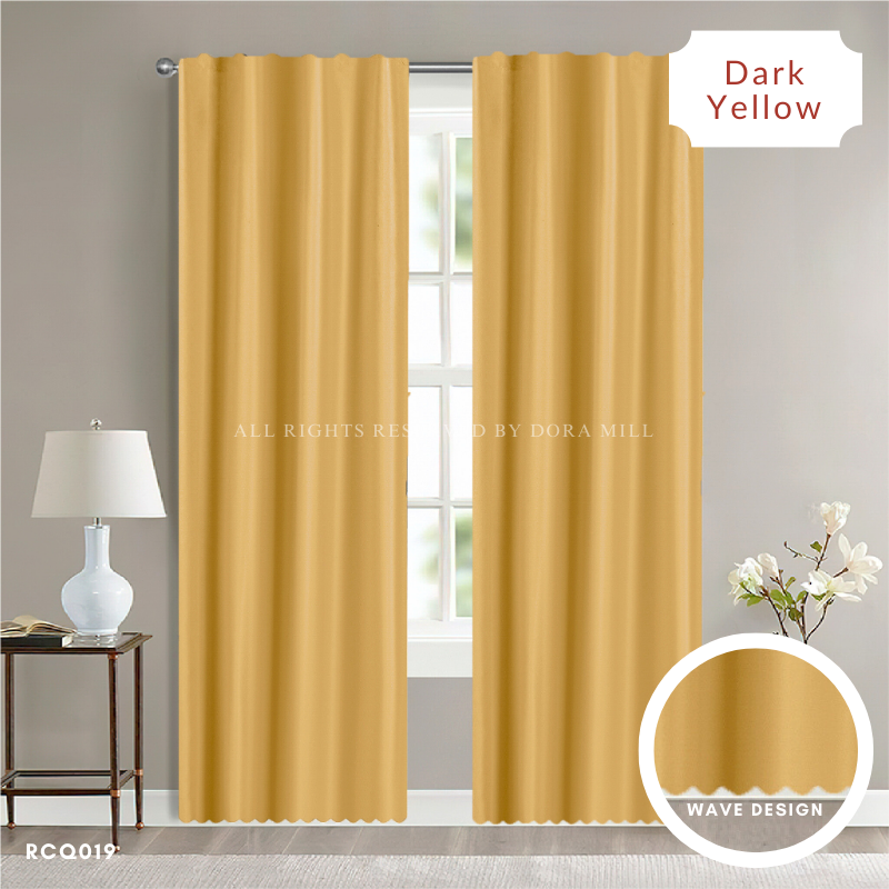 Dora Mill Classic Plain Series Semi Blackout Curtain – 2-in-1 Hook & Rod Use #RCQ