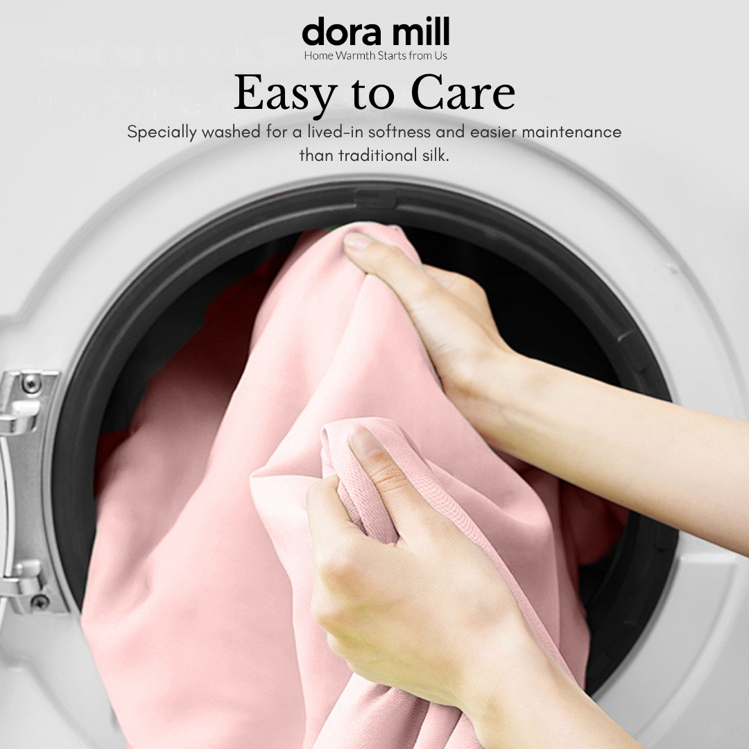 Dora Mill Washed Ice Silk Comforter Bedsheet Set - Queen/King #BSL