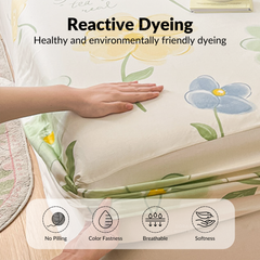 Dora Mill 100% Pure Cotton Fitted Bedsheet and Pillow Case - Super Single/Queen/King #BFF