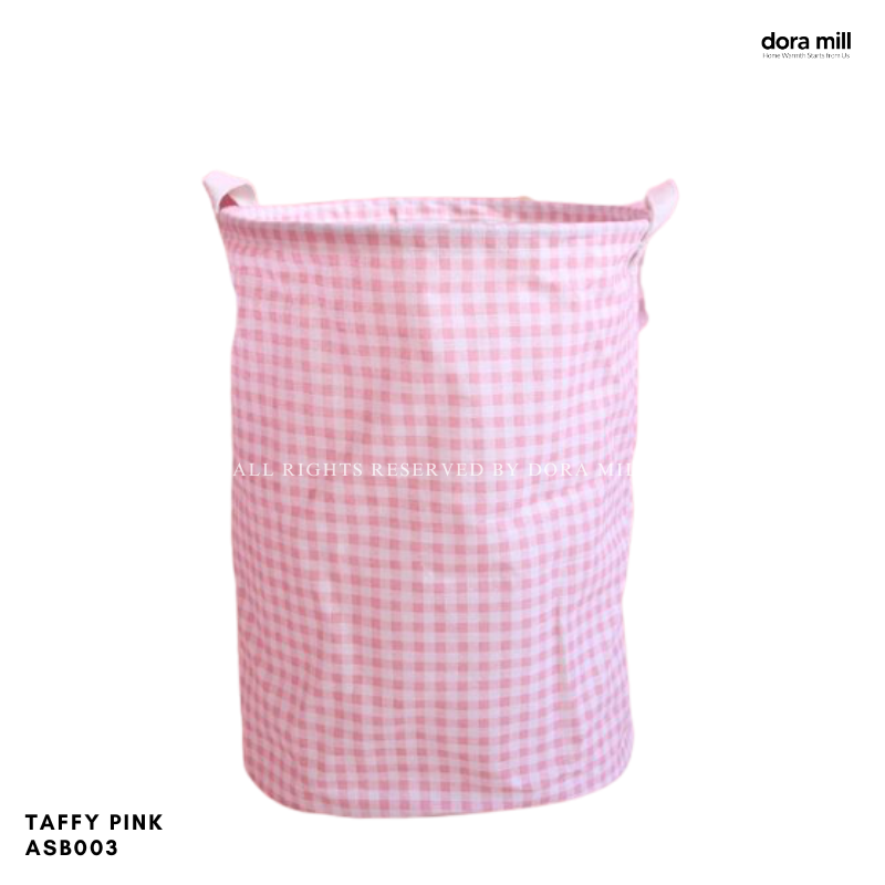 Dora Mill Waterproof  Foldable Laundry Basket / Storage Bag – Linen Cotton Home Organizer Basket #ASB