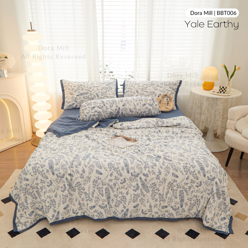 Washed Cotton Linen Summer Comforter 5in1 Bedsheet Set by Dora Mill #BBT