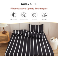 Dora Mill Classic Series Aloe Cotton Fitted Bedsheet with Pillow & Bolster Case #BBA