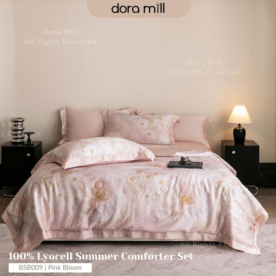 DORAMILL 100% Tencel Lyocell Comforter Fitted Bedsheet Set #BSB