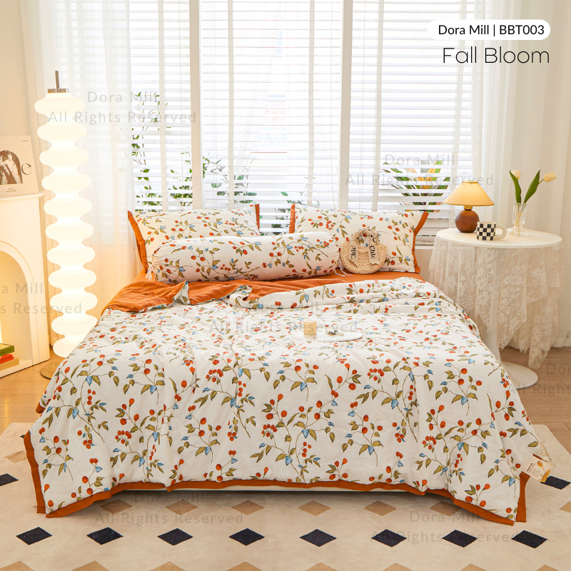 Washed Cotton Linen Summer Comforter 5in1 Bedsheet Set by Dora Mill #BBT