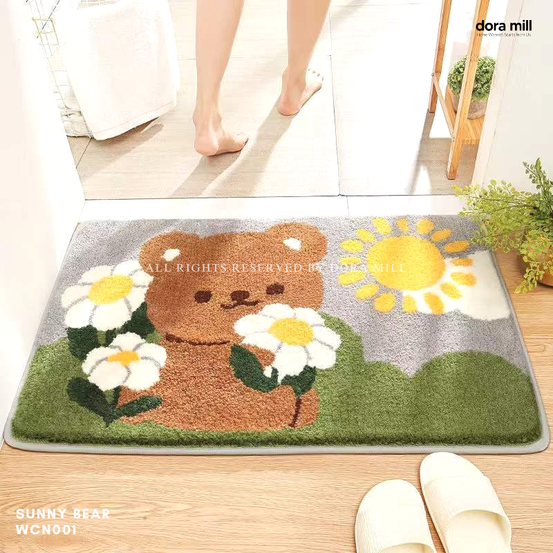 Dora Mill Cartoon Home Decor Imitation Cashmere Floor Mat - Living Room/Bathroom Cartoon Velvet Carpet #WCN