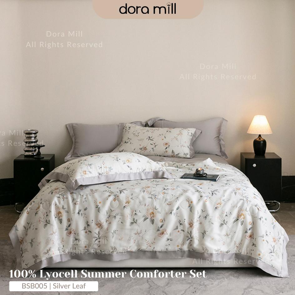DORAMILL 100% Tencel Lyocell Comforter Fitted Bedsheet Set #BSB