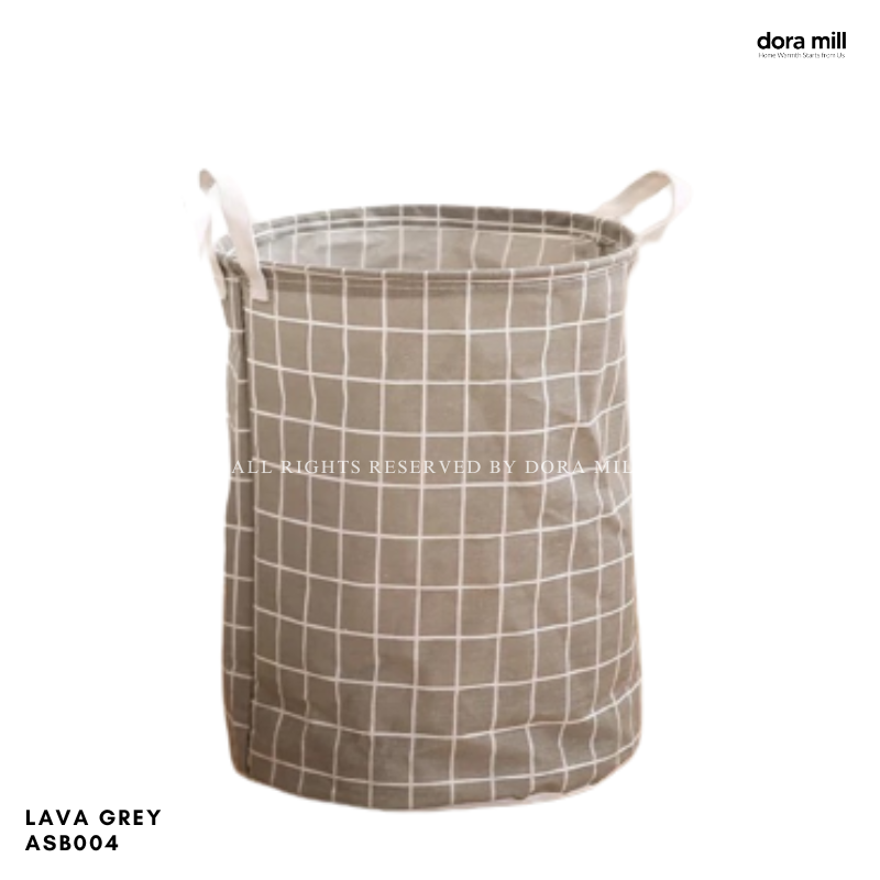 Dora Mill Waterproof  Foldable Laundry Basket / Storage Bag – Linen Cotton Home Organizer Basket #ASB