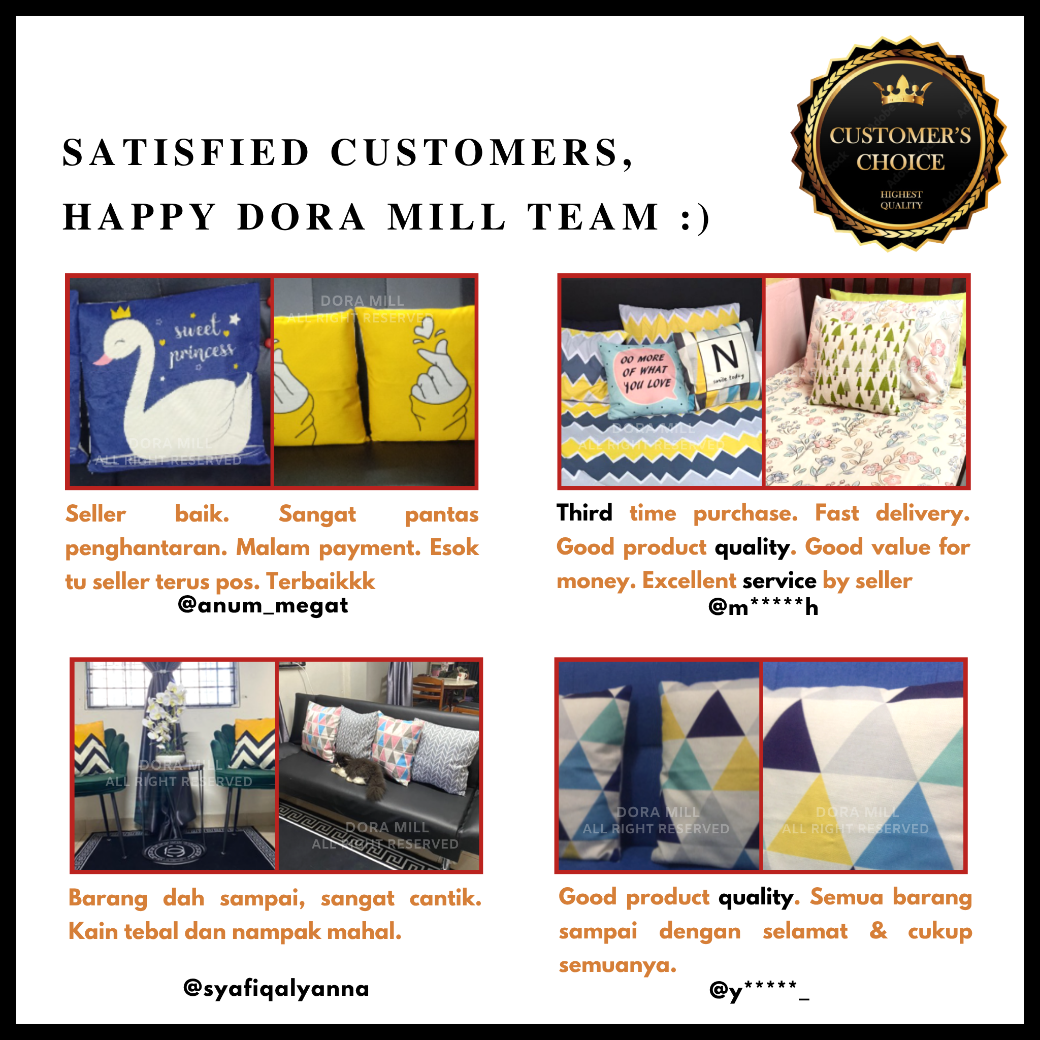 Dora Mill Home Series Linen Cotton Throw Pillow Case – Sofa Cushion Cover #AZC