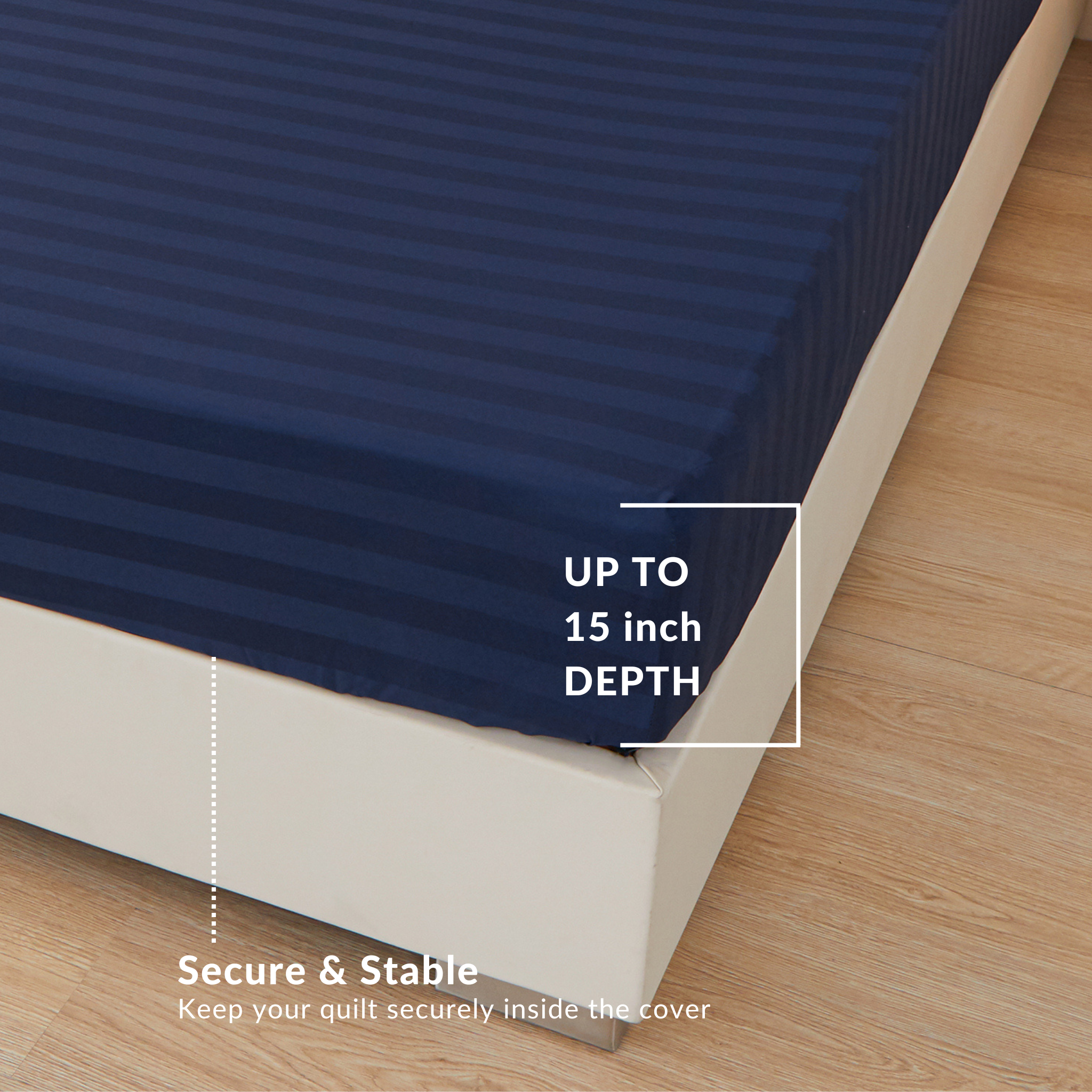 Hotel Series 3cm Stripe Quilt Cover Fitted Bedsheet Set by Dora Mill #BAY