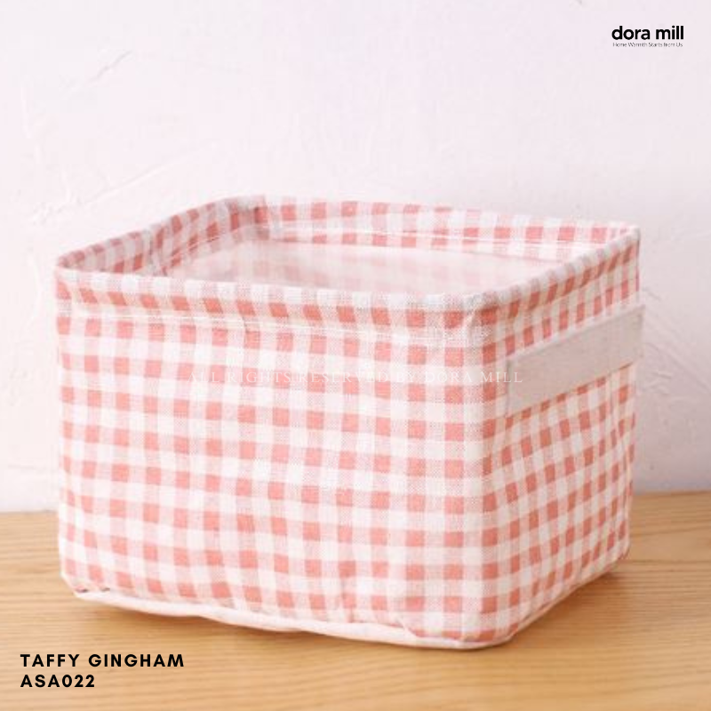 Dora Mill Waterproof Cotton Linen Foldable Storage Box – Desktop Organizer /Sundries Storage Basket #ASA