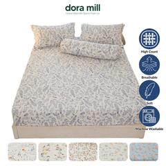 Washed Cotton Linen Pillowcase Bolster Case and Fitted Bedsheet Sold Separately by Dora Mill #DAS