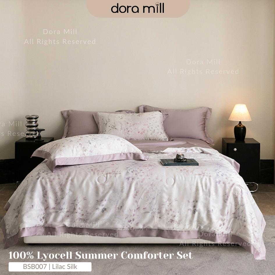 DORAMILL 100% Tencel Lyocell Comforter Fitted Bedsheet Set #BSB