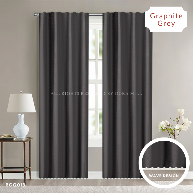 Dora Mill Classic Plain Series Semi Blackout Curtain – 2-in-1 Hook & Rod Use #RCQ