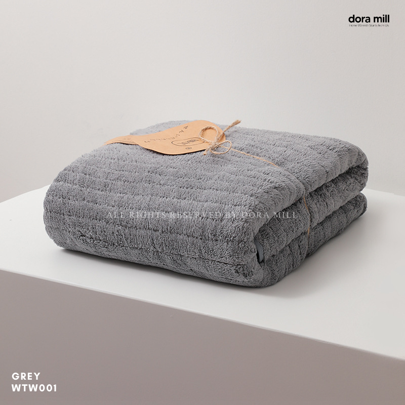 Dora Mill Soft Microfiber Coral Velvet Bath Towel -   Suitable for Children and Adult / Quick Drying & Strong Absorbent #WTW