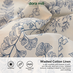 Washed Cotton Linen Pillowcase Bolster Case and Fitted Bedsheet Sold Separately by Dora Mill #DAS