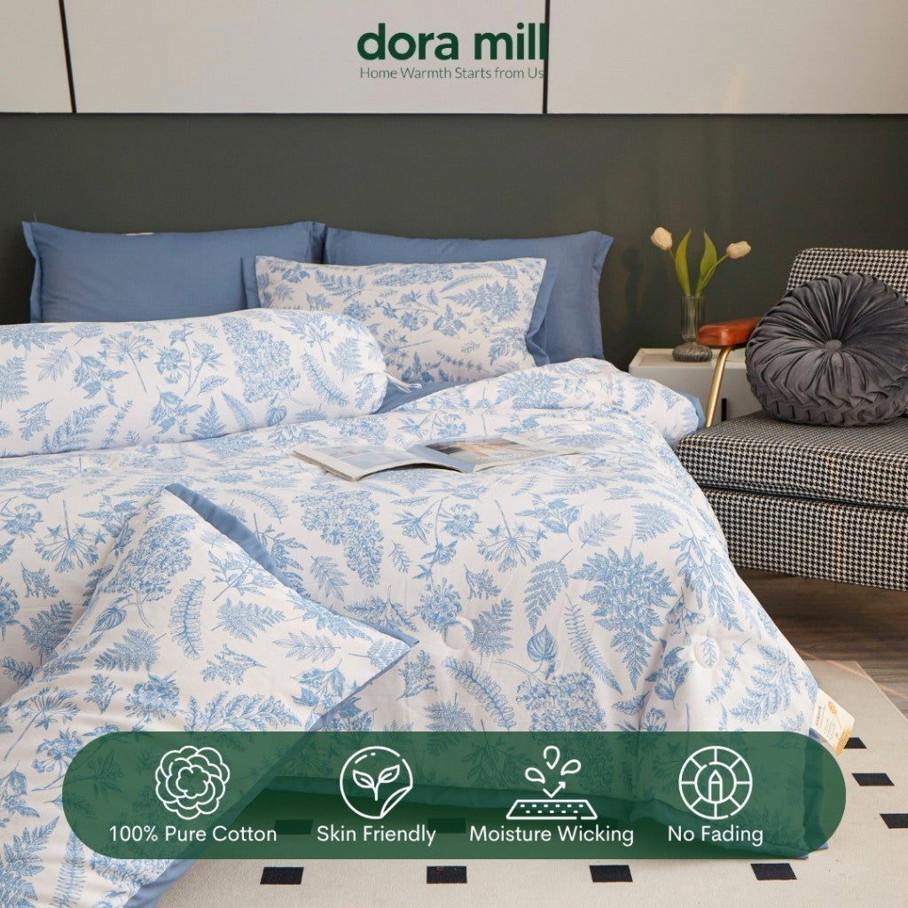 Washed Cotton Linen Summer Comforter 5in1 Bedsheet Set by Dora Mill #BBT