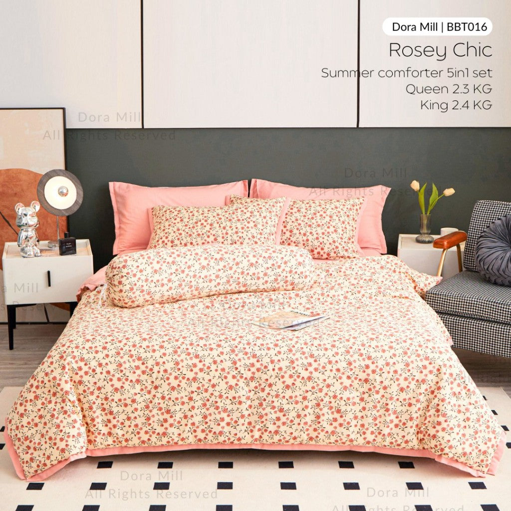 Washed Cotton Linen Summer Comforter 5in1 Bedsheet Set by Dora Mill #BBT