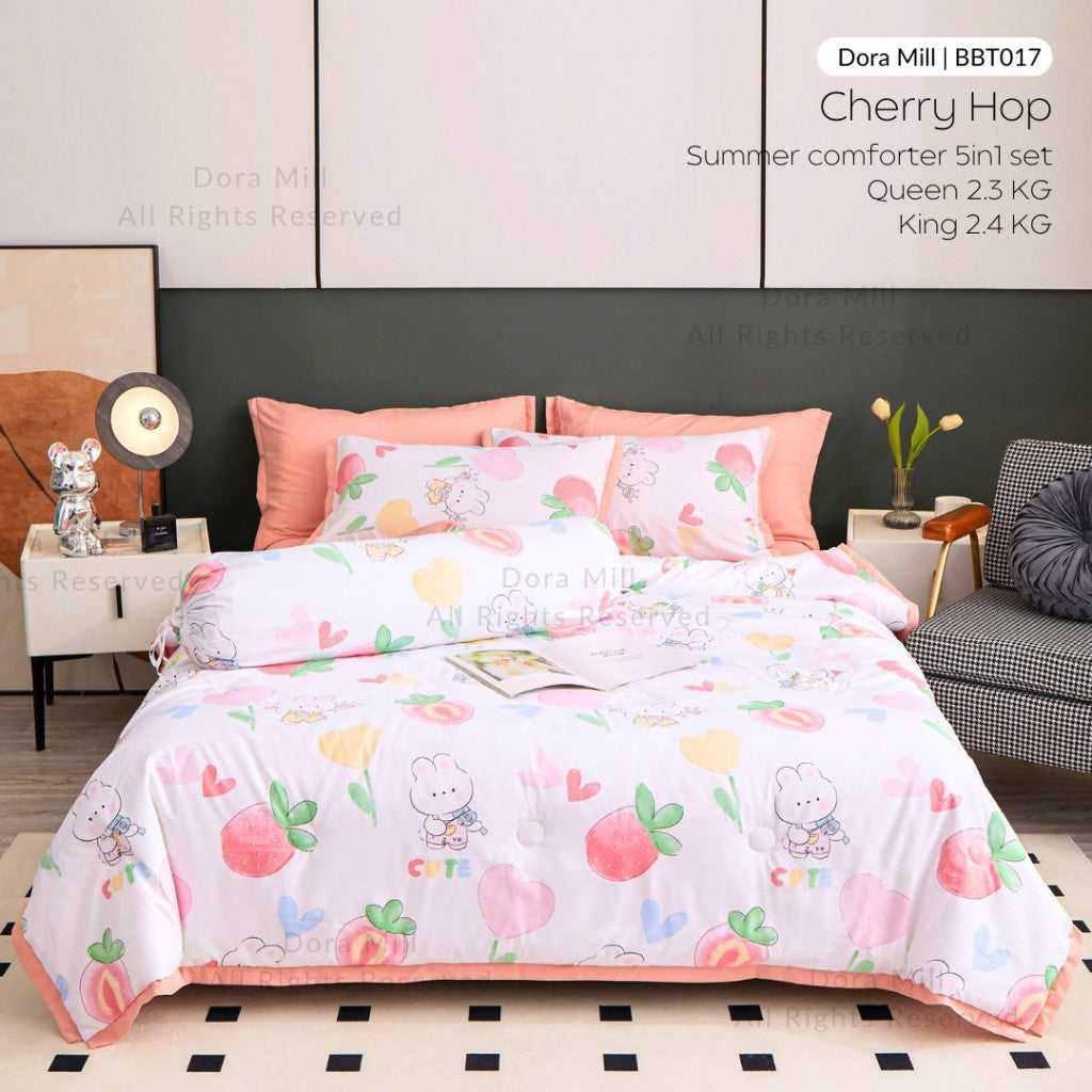 Washed Cotton Linen Summer Comforter 5in1 Bedsheet Set by Dora Mill #BBT