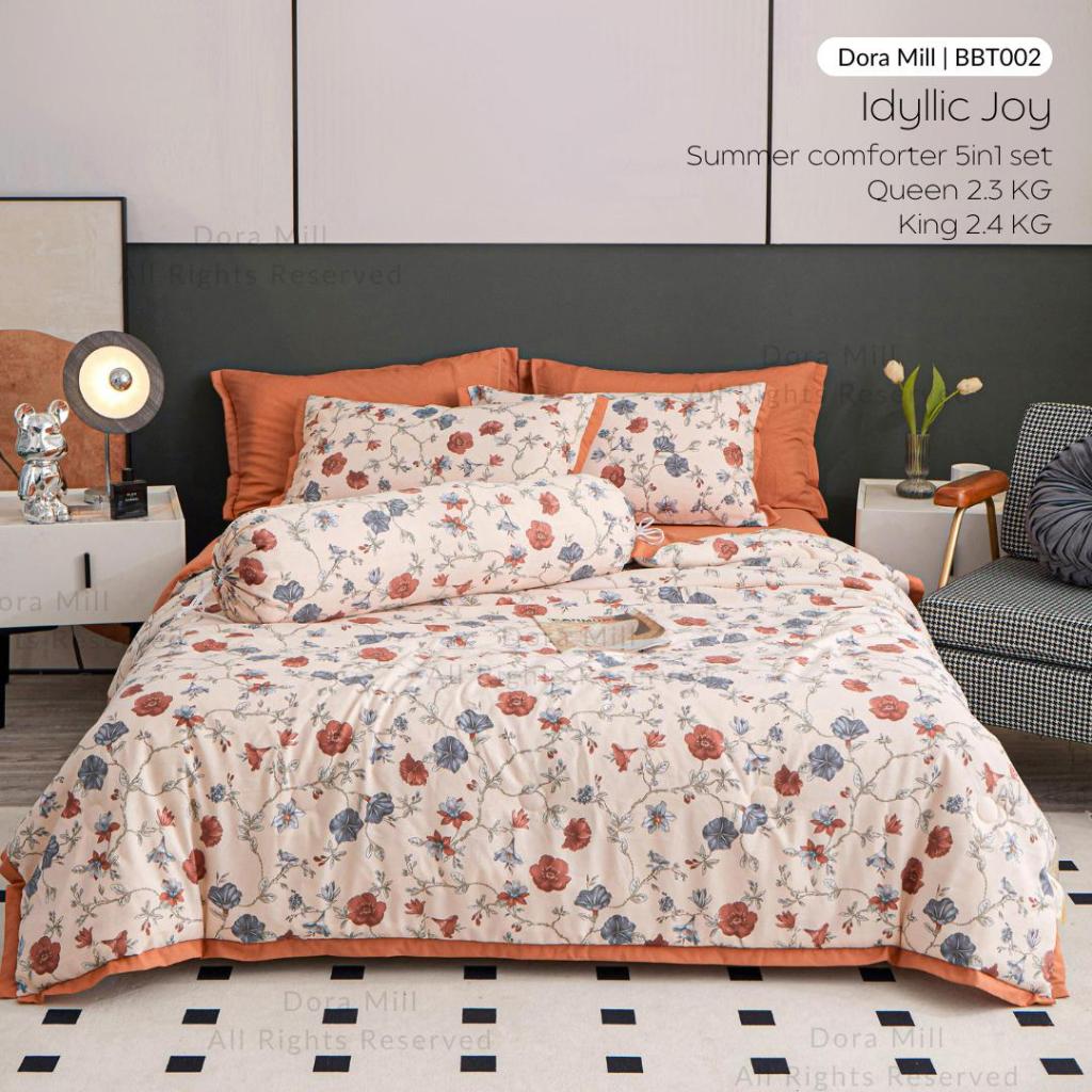Washed Cotton Linen Summer Comforter 5in1 Bedsheet Set by Dora Mill #BBT