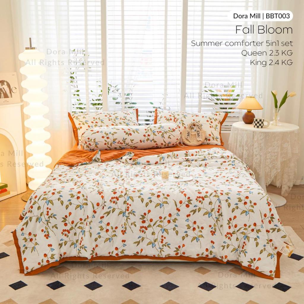 Washed Cotton Linen Summer Comforter 5in1 Bedsheet Set by Dora Mill #BBT