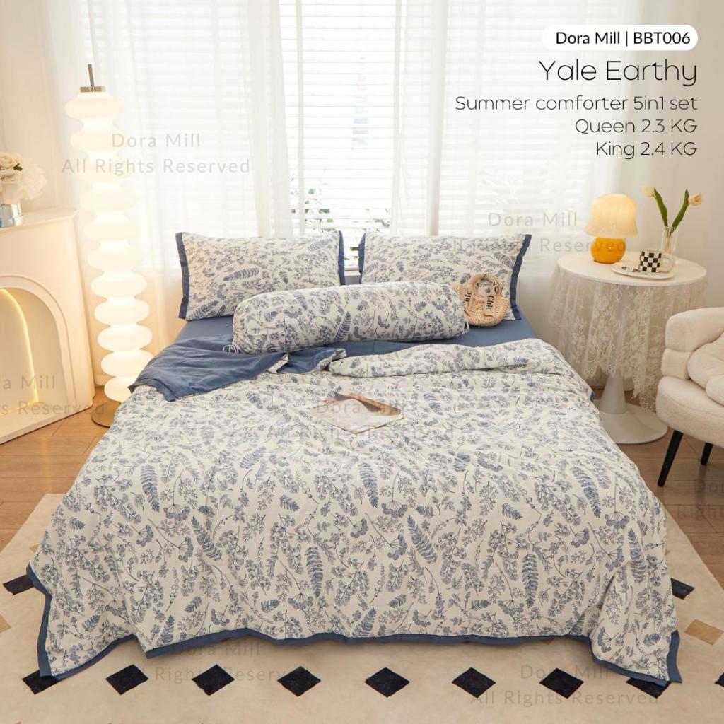 Washed Cotton Linen Summer Comforter 5in1 Bedsheet Set by Dora Mill #BBT