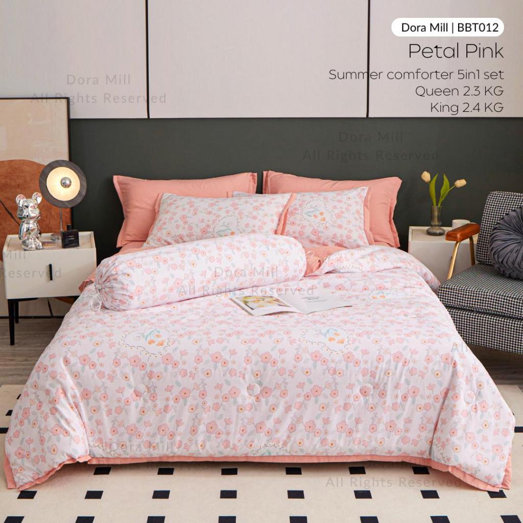 Washed Cotton Linen Summer Comforter 5in1 Bedsheet Set by Dora Mill #BBT