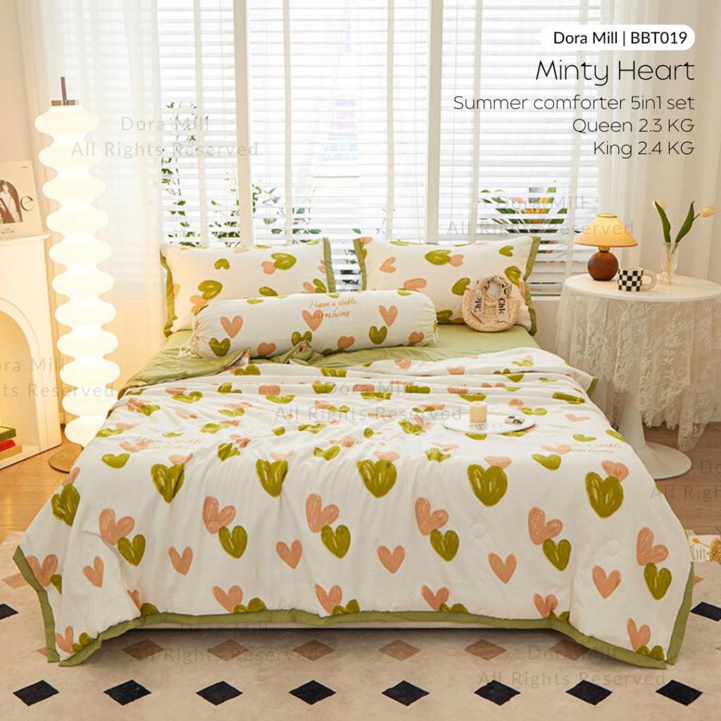 Washed Cotton Linen Summer Comforter 5in1 Bedsheet Set by Dora Mill #BBT