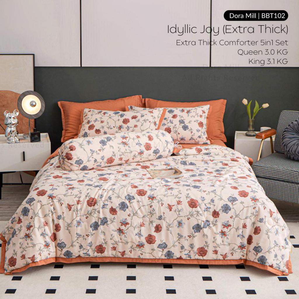 Washed Cotton Linen Summer Comforter 5in1 Bedsheet Set by Dora Mill #BBT